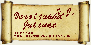 Veroljupka Julinac vizit kartica